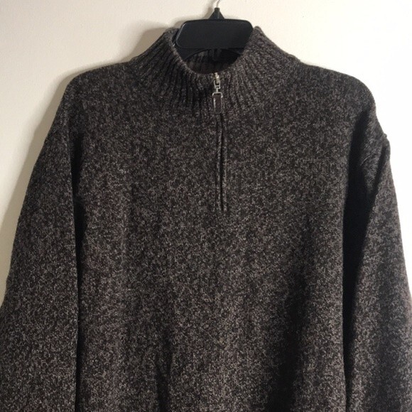 Iceland  mens wool blend made in Italy quarter zip pullover sweater size XL - Picture 2 of 12